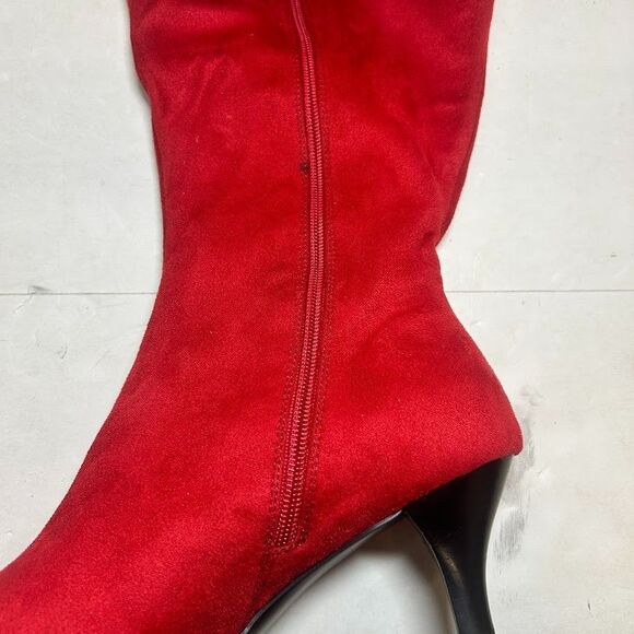 Impo Womens 9 W WC Classic Red Namora Eco Suedy Stretch Dress Boots DISPLAY JC3 - Picture 7 of 7